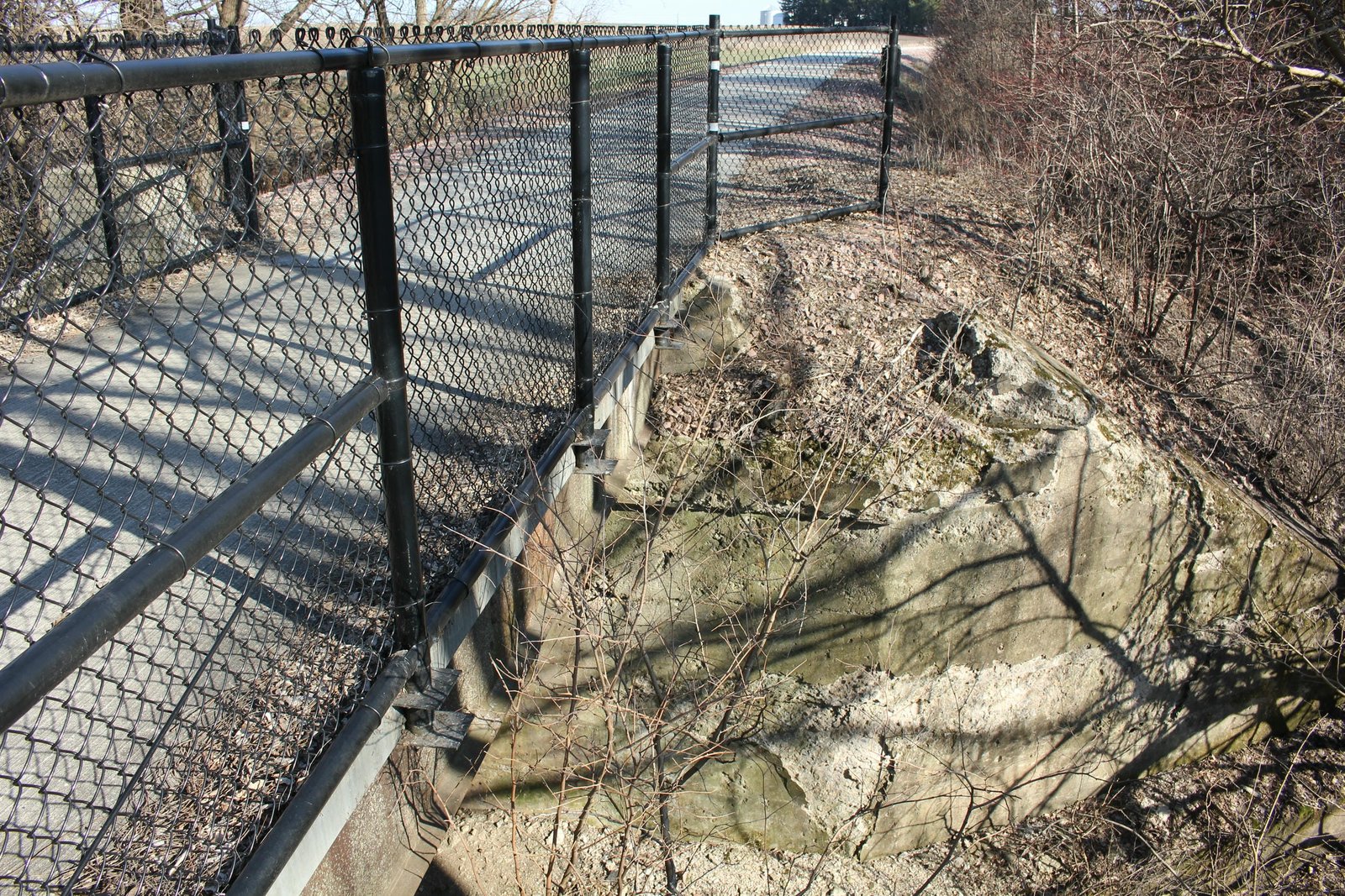Looking south